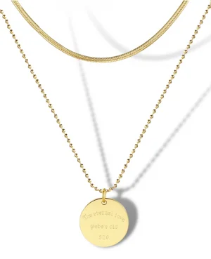 Gold Coin Snake Chain Necklace Pakistan