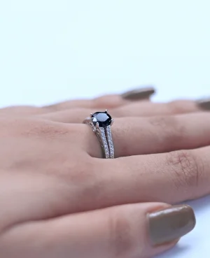 Women Black Stone Rings in Pakistan