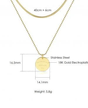 Gold Coin Snake Chain Necklace Pakistan