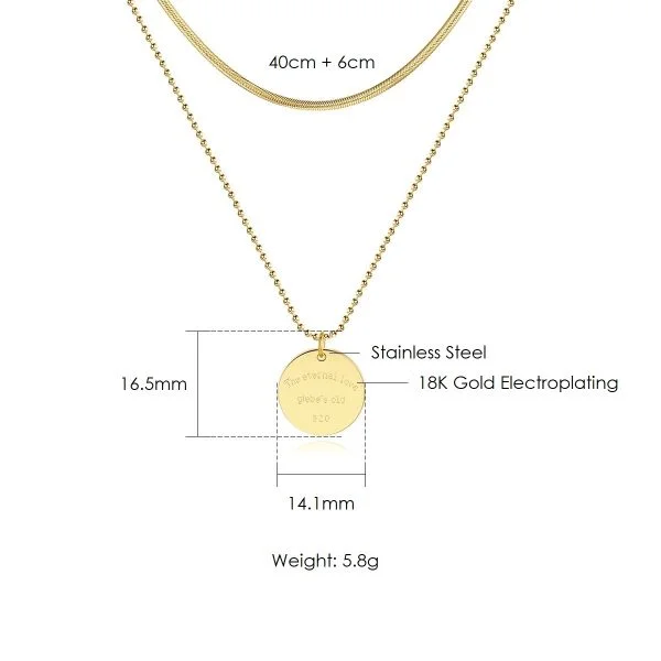 Gold Coin Snake Chain Necklace Pakistan