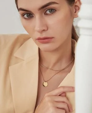 Gold Coin Snake Chain Necklace Pakistan