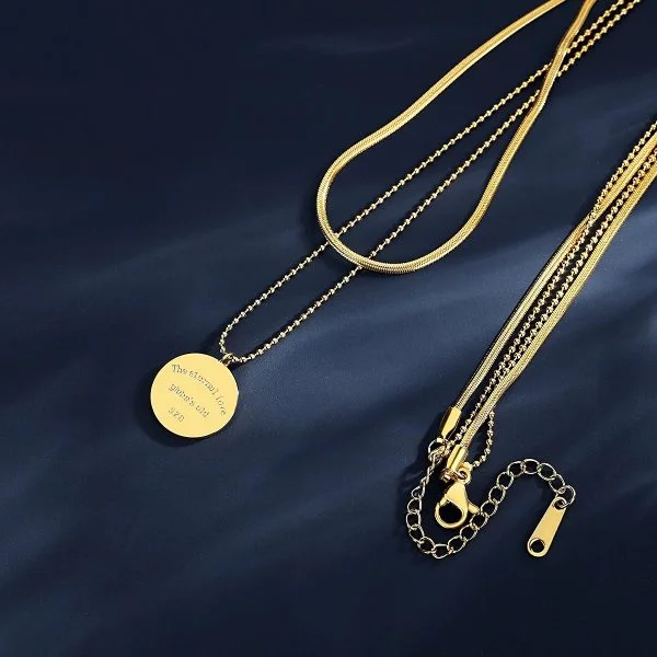 Gold Coin Snake Chain Necklace Pakistan