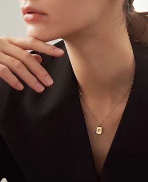 Online Gold Engraved Necklace Pakistan