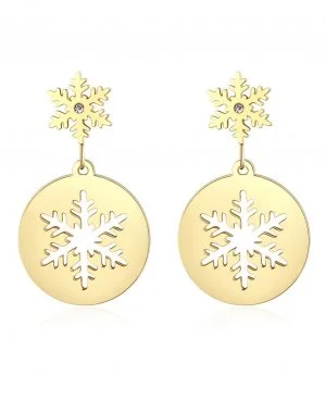 Online Beautiful Gold Snowflake Earrings Pakistan