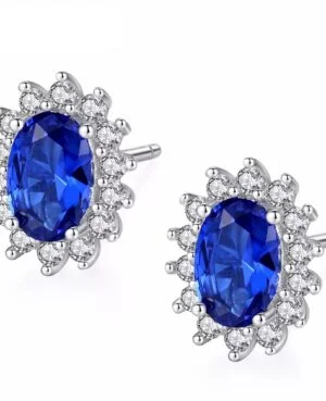 Online Sapphire Silver Earrings in Pakistan
