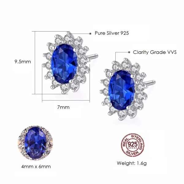 Online Sapphire Silver Earrings in Pakistan
