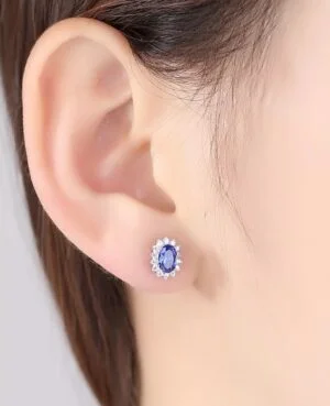 Online Sapphire Silver Earrings in Pakistan