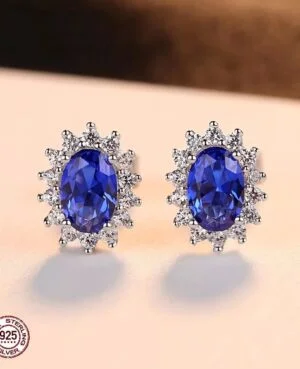 Online Sapphire Silver Earrings in Pakistan