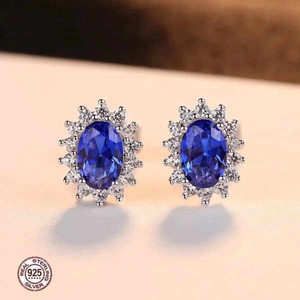 Online Sapphire Silver Earrings in Pakistan