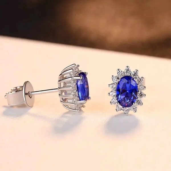 Online Sapphire Silver Earrings in Pakistan