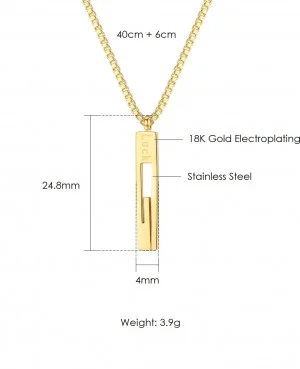 Online 18K Gold Strip Necklaces in Pakistan