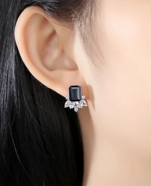 Silver Sapphire Earrings for Women in Pakistan