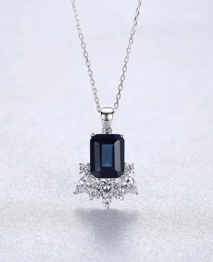 Silver Sapphire Necklace for Women in Pakistan