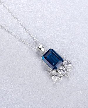 Silver Sapphire Necklace for Women in Pakistan