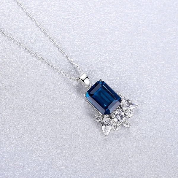 Silver Sapphire Necklace for Women in Pakistan