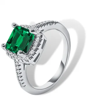 Emerald Silver Women Rings in Pakistan