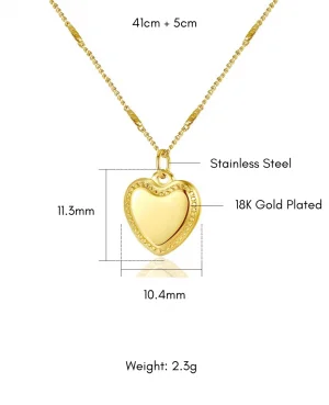 Heart Gold Plated Necklace in Pakistan