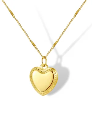 Heart Gold Plated Necklace in Pakistan