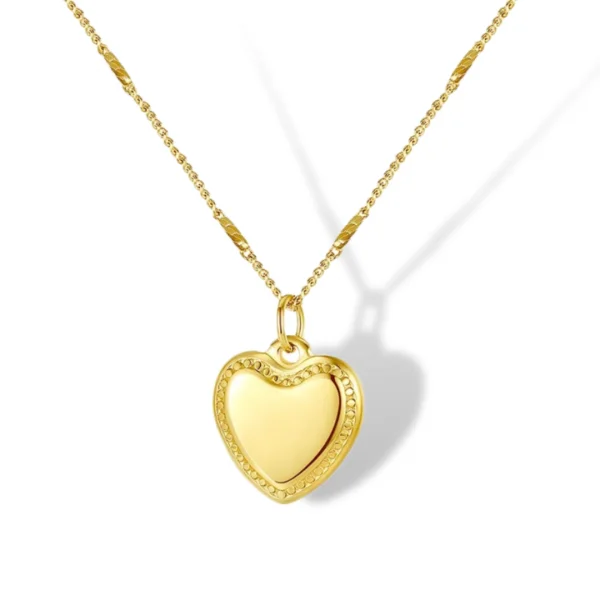 Heart Gold Plated Necklace in Pakistan