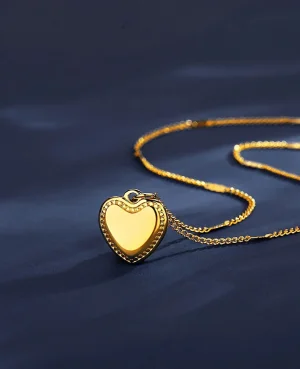 Heart Gold Plated Necklace in Pakistan