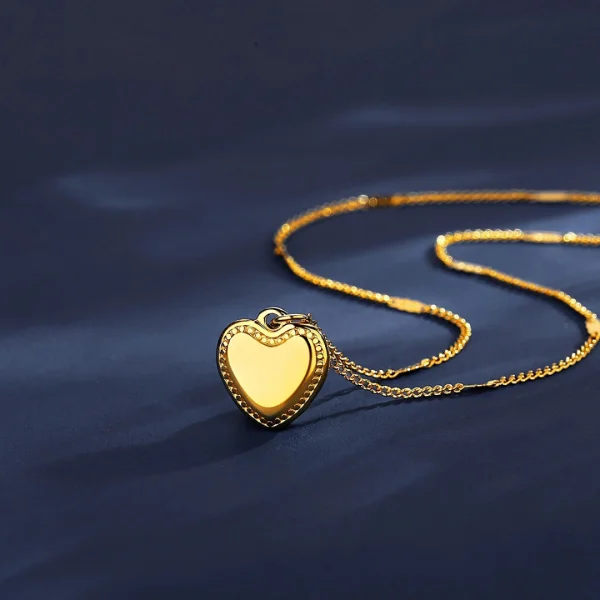 Heart Gold Plated Necklace in Pakistan