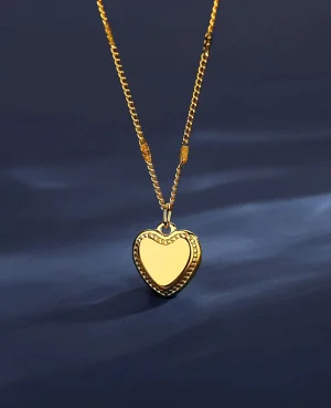 Heart Gold Plated Necklace in Pakistan