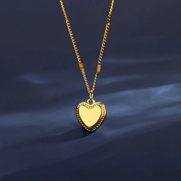 Heart Gold Plated Necklace in Pakistan