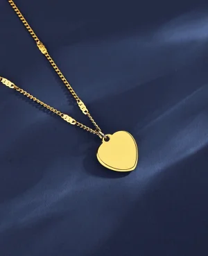 Heart Gold Plated Necklace in Pakistan