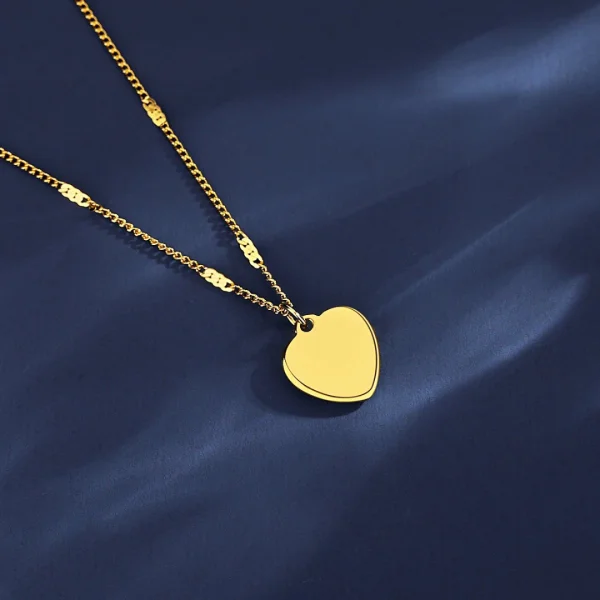 Heart Gold Plated Necklace in Pakistan