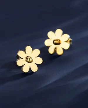 Gold Plated Floral Earrings in Pakistan